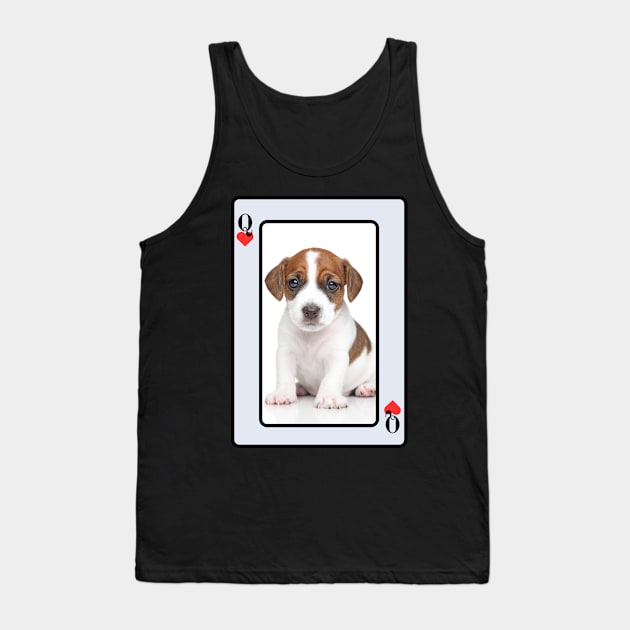 Jack Russell Queen Of Hearts Tank Top by HighwayForSouls